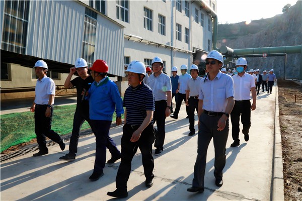 人生就是博集团复工复产促增添项目观摩聚会与会职员走进环保保隆生态三秦在延在铜项目