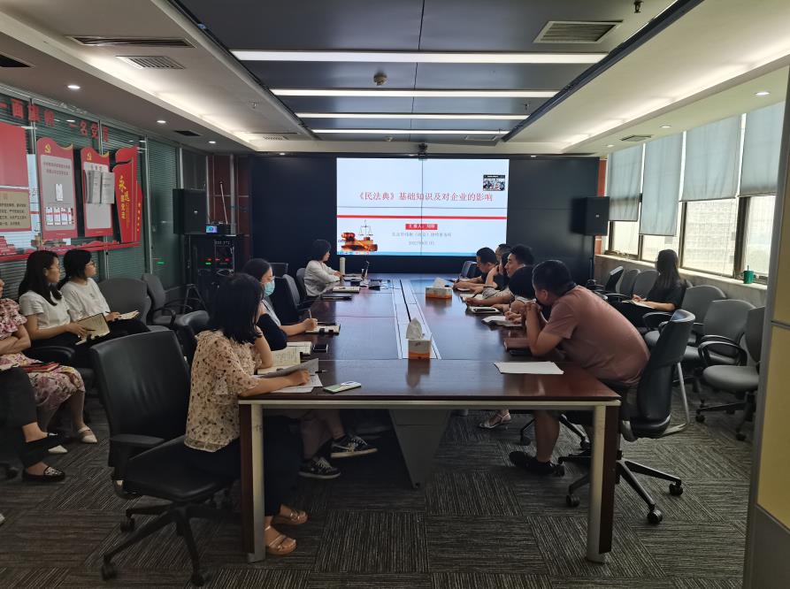 水情形公司开展民法典宣传月活动